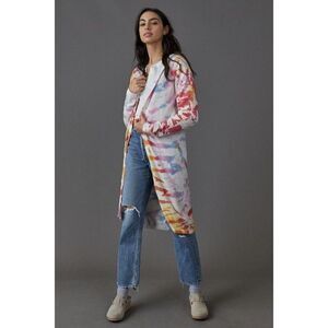 Anthropologie Electric Yoga Cardigan Womens Small Petite Tie Dye Emira Hooded